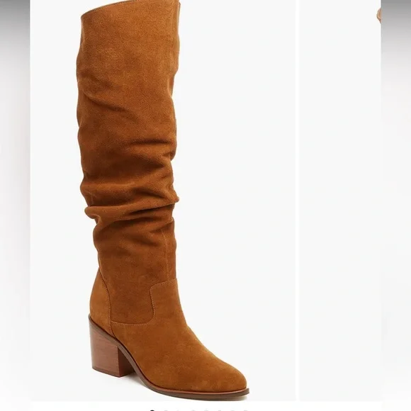 Kelsey Dagger Brooklyn Tan Suede Over the Knee Boots Sz 8.5 Fall Western Chic - Picture 2 of 11
